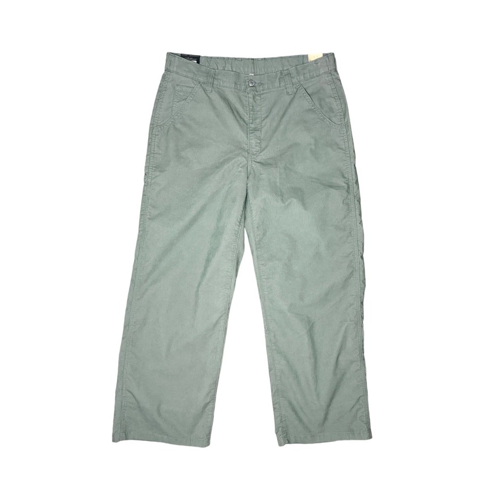 Levi Carpenter Pants Women Size 31 Green Corduroy Straight Leg NWT